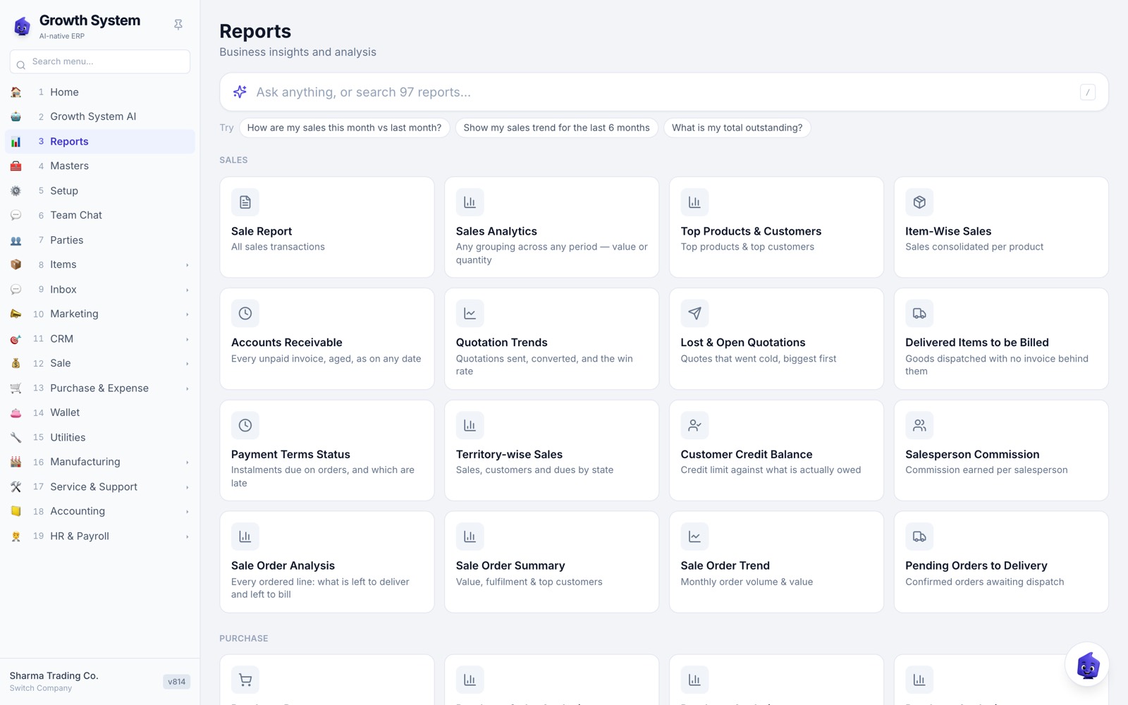 Ninety-seven reports, one set of entries
